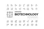 Animated Biotechnology Icons, an Outline Icon by Prosymbols (Thumbnail 1 of 6)