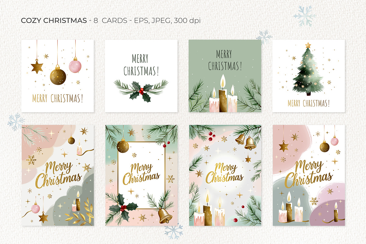 Cozy Christmas Watercolor Set, an Illustration by Hanna's ArtLab (Photo 7 of 9)