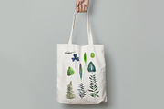 Botanical watercolor leaves set, a Decorative Illustration by Art AleshkaK (Thumbnail 6 of 10)