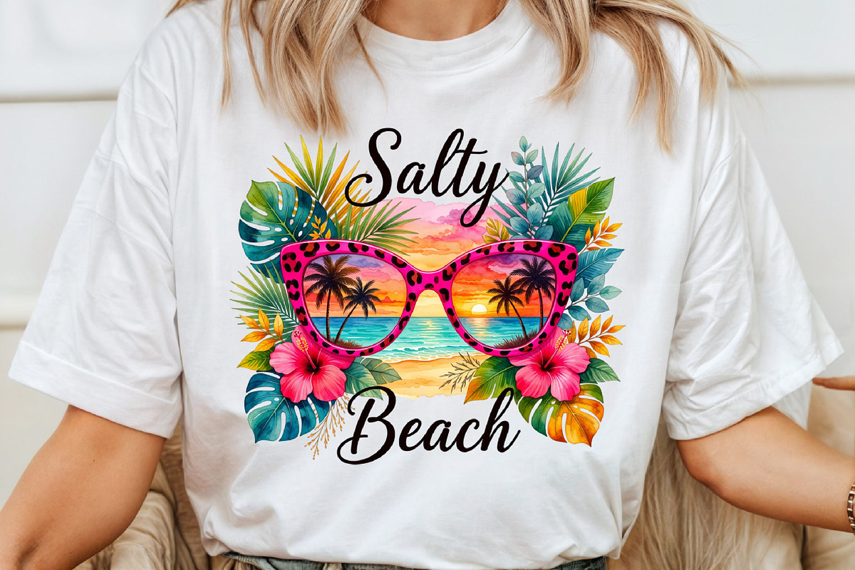 Retro Summer Png Salty Beach, a Seasonal Illustration by Sublimation Artist (Photo 4 of 9)