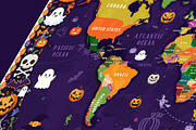 Halloween World Map Printable Bundle, a Wallpaper Graphic by AdrianDragne (Thumbnail 10 of 11)
