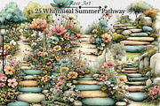 Whimsical Summer Pathway Clipart, a Seasonal Illustration by Rose Art (Thumbnail 1 of 5)