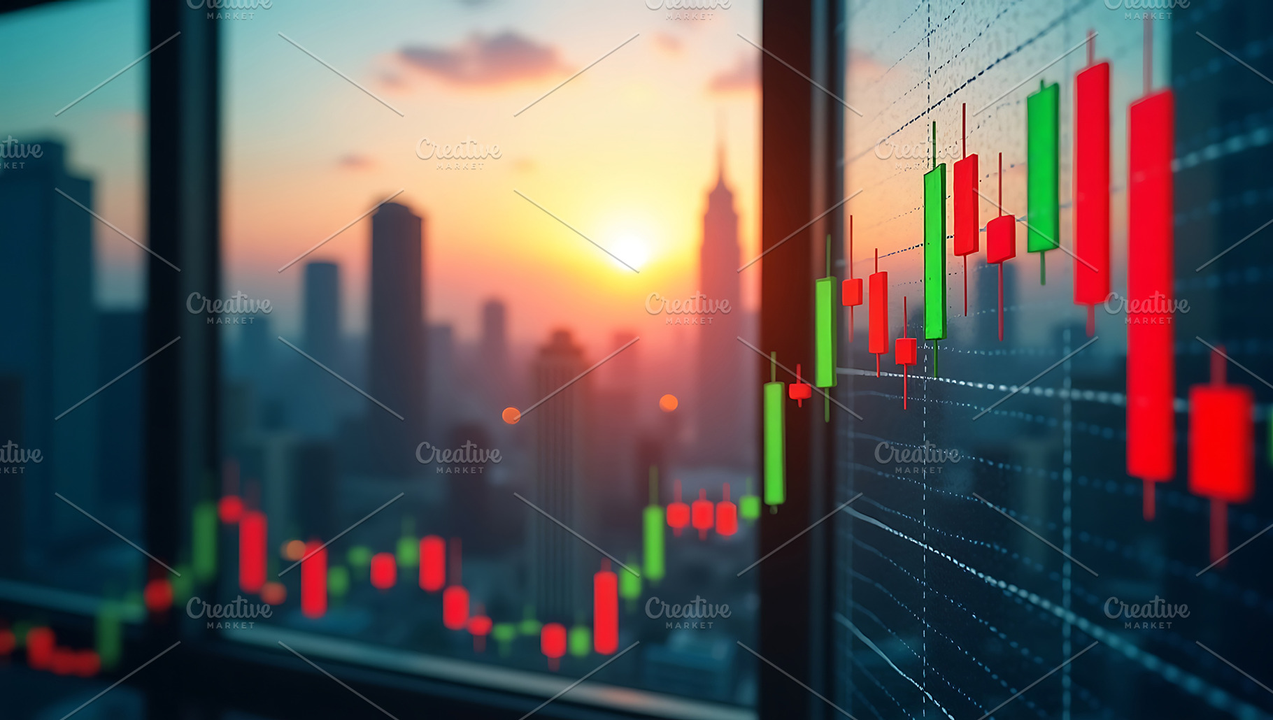 Financial Candlestick Chart, a Business Photo by Artonix