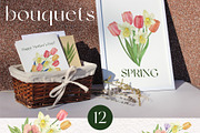 Spring Garden Flowers Watercolor, an Illustration by Catch the Dream Art (Thumbnail 3 of 8)