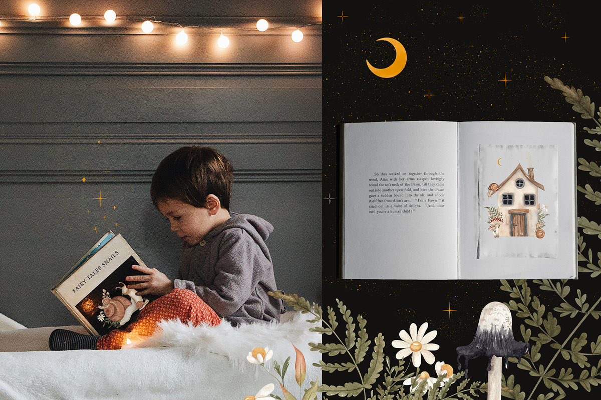 Magic Forest.Watercolor snails tales, an Animal Illustration by Ooh Lily (Photo 13 of 14)