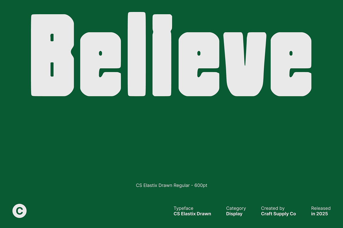 CS Elastix Drawn, a Sans Serif Font by Craft Supply Co. (Photo 2 of 8)