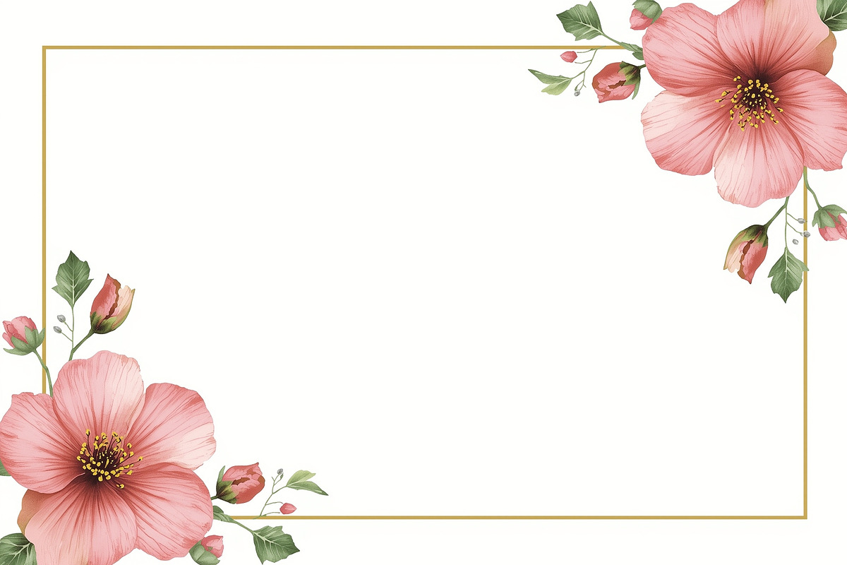 Pink Floral Watercolor Frames, an Illustration by Amazin_art (Photo 11 of 11)