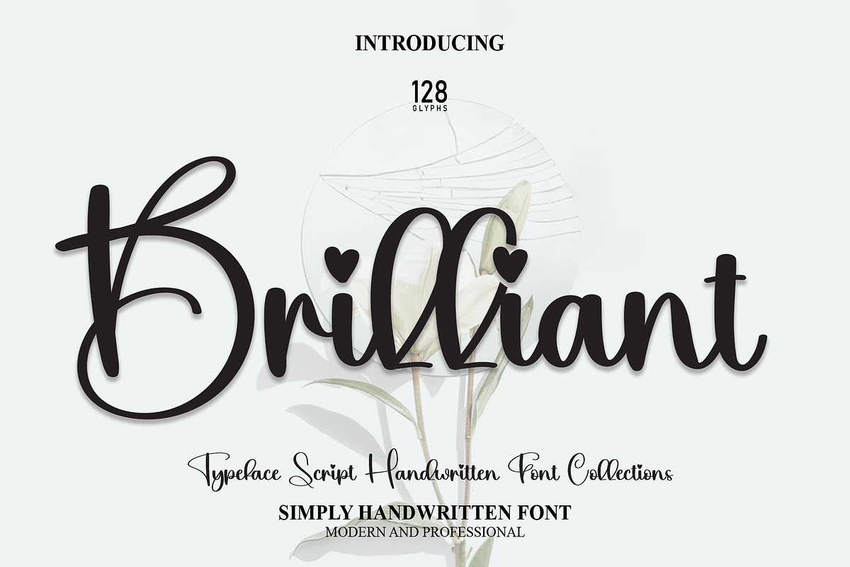 Brilliant | Script Font, a Script Font by Scratchones (Photo 1 of 8)