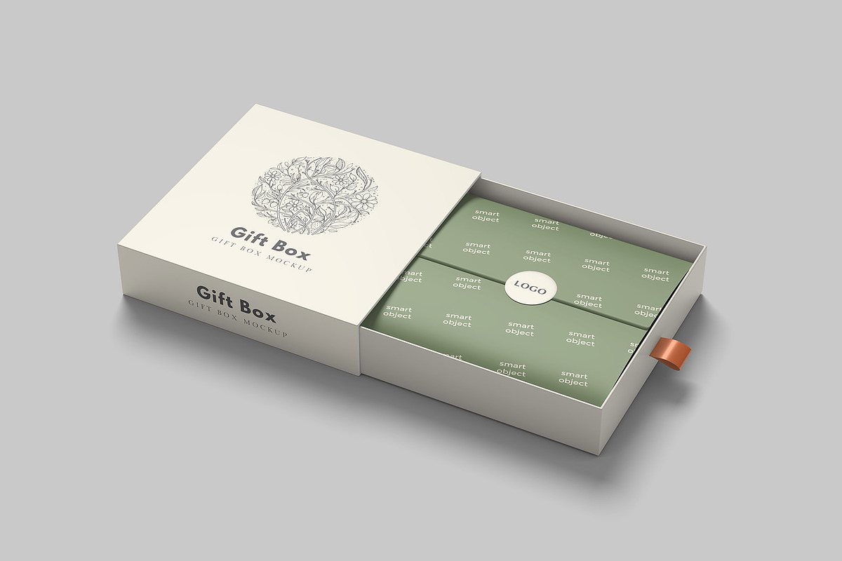 Gift Box Mockup, a Packaging Mockup by graphicpages (Photo 2 of 7)