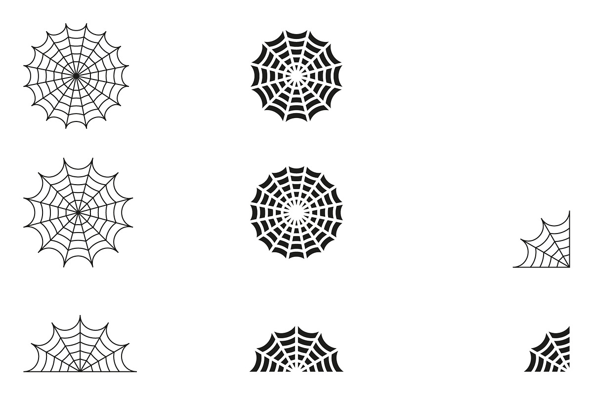 Cobweb Decorative Elements, an Object Graphic by Kessens