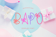 Bapo Party Display Font, a Sans Serif Font by Giant Design (Thumbnail 1 of 10)