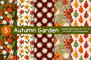 Autumn Garden Digital Paper Set