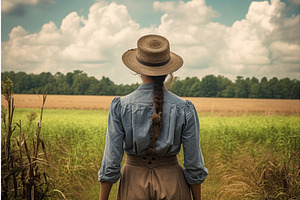 American Farmer Woman. Generate Ai