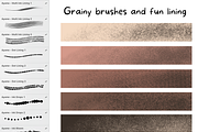 Procreate vintage ink comic brush, a Brush Add-On by ProcreateiBox (Thumbnail 5 of 8)