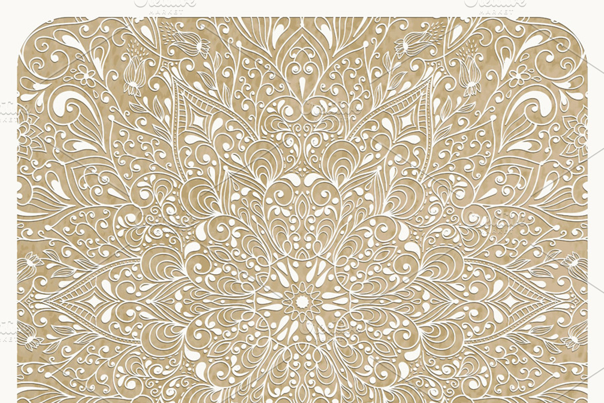 Vector paper cut pattern