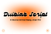 Dulblak script - a reverse contast