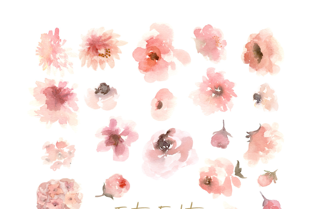 Unruly Watercolor Flowers Set, an Illustration by Kim Thoa Designs (Photo 8 of 11)