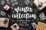 Winter Collection-Lettering+Clipart, a Decorative Illustration by Astarte_design (Thumbnail 1 of 12)