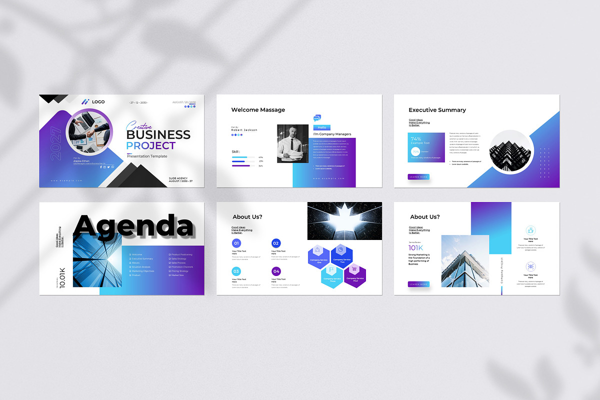 Business Project Presentation Templa, a Presentation Template by Slide-Agency (Photo 6 of 12)