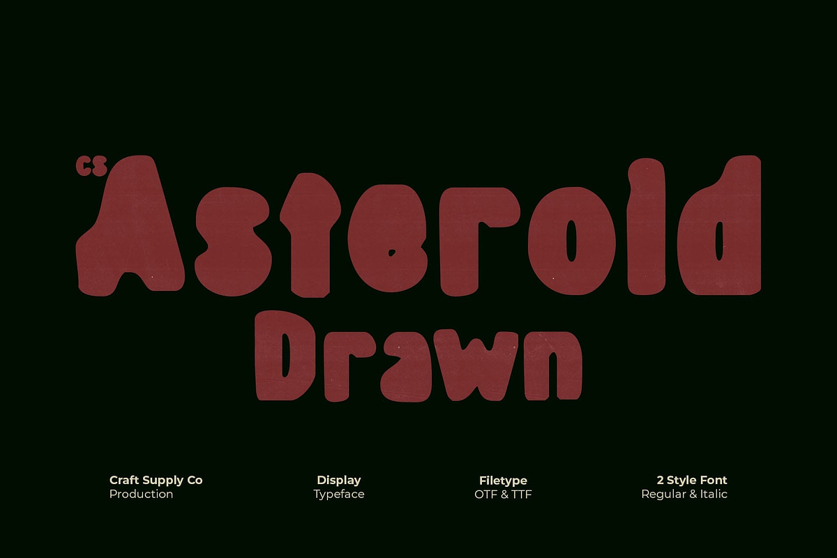 CS Asteroid Drawn, a Sans Serif Font by Craft Supply Co. (Photo 1 of 8)