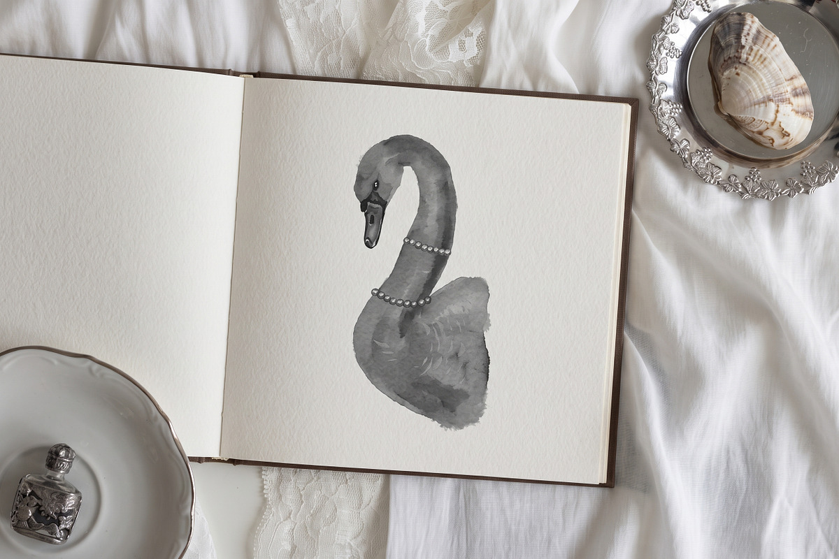 The White Swan Ballet vintage set, a Decorative Illustration by Amely.Art (Photo 4 of 14)