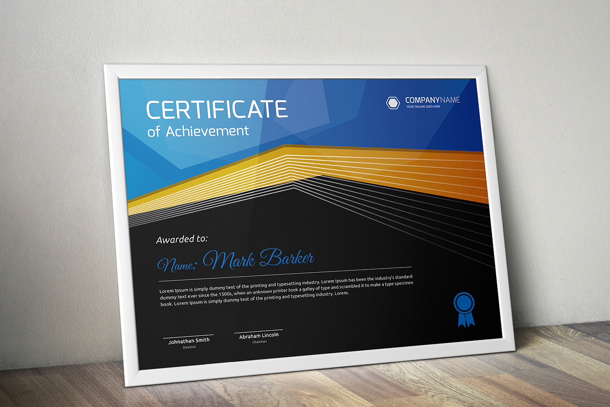 Certificate Word | PSD | AI, a Stationery Template by Curve Design (Photo 6 of 6)