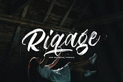 Riqage - Textured Brush Font, a Script Font by StringLabs (Thumbnail 1 of 13)