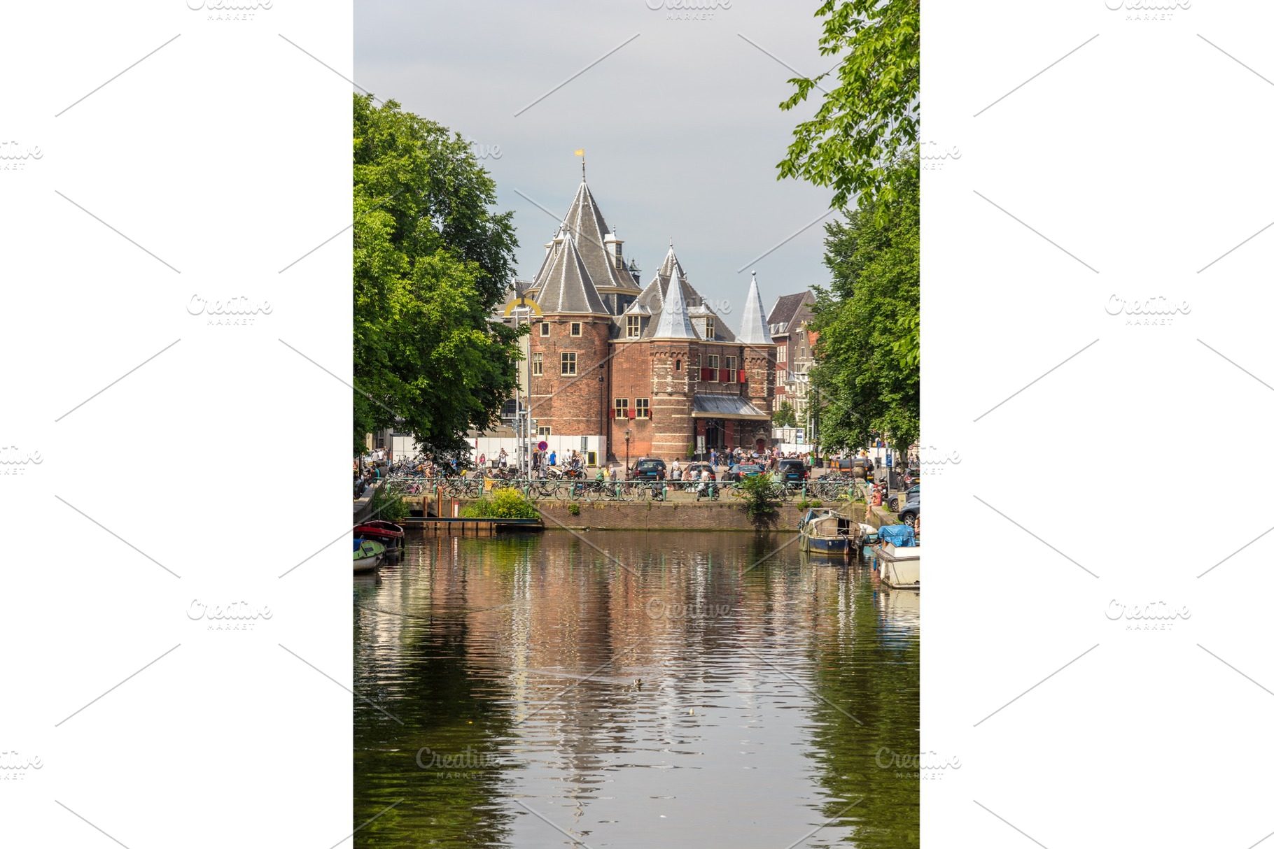 The waag weigh house in amsterdam stock photo containing amsterdam and waag, an Architecture Photo by Leonid Andronov