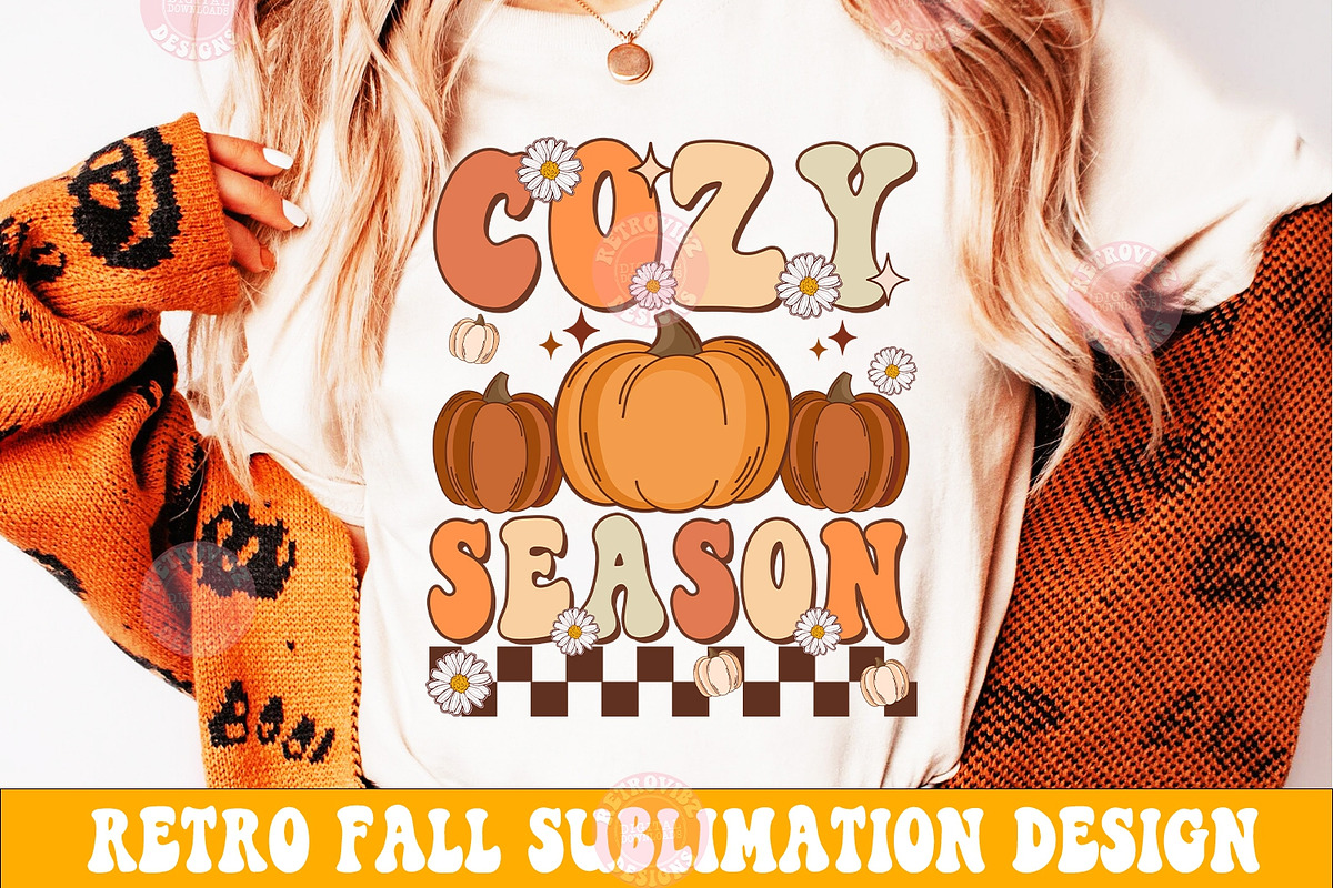 Retro Fall Png Bundle Sublimation, an Object Graphic by RETROVIBZDESIGNS (Photo 9 of 9)