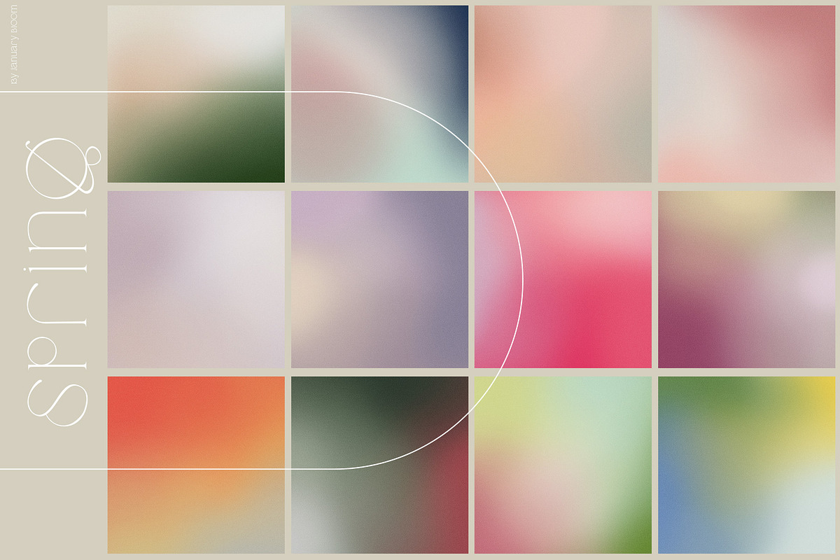 Retro Grainy & Soft Gradient, a Texture Graphic by January Bloom (Photo 5 of 12)