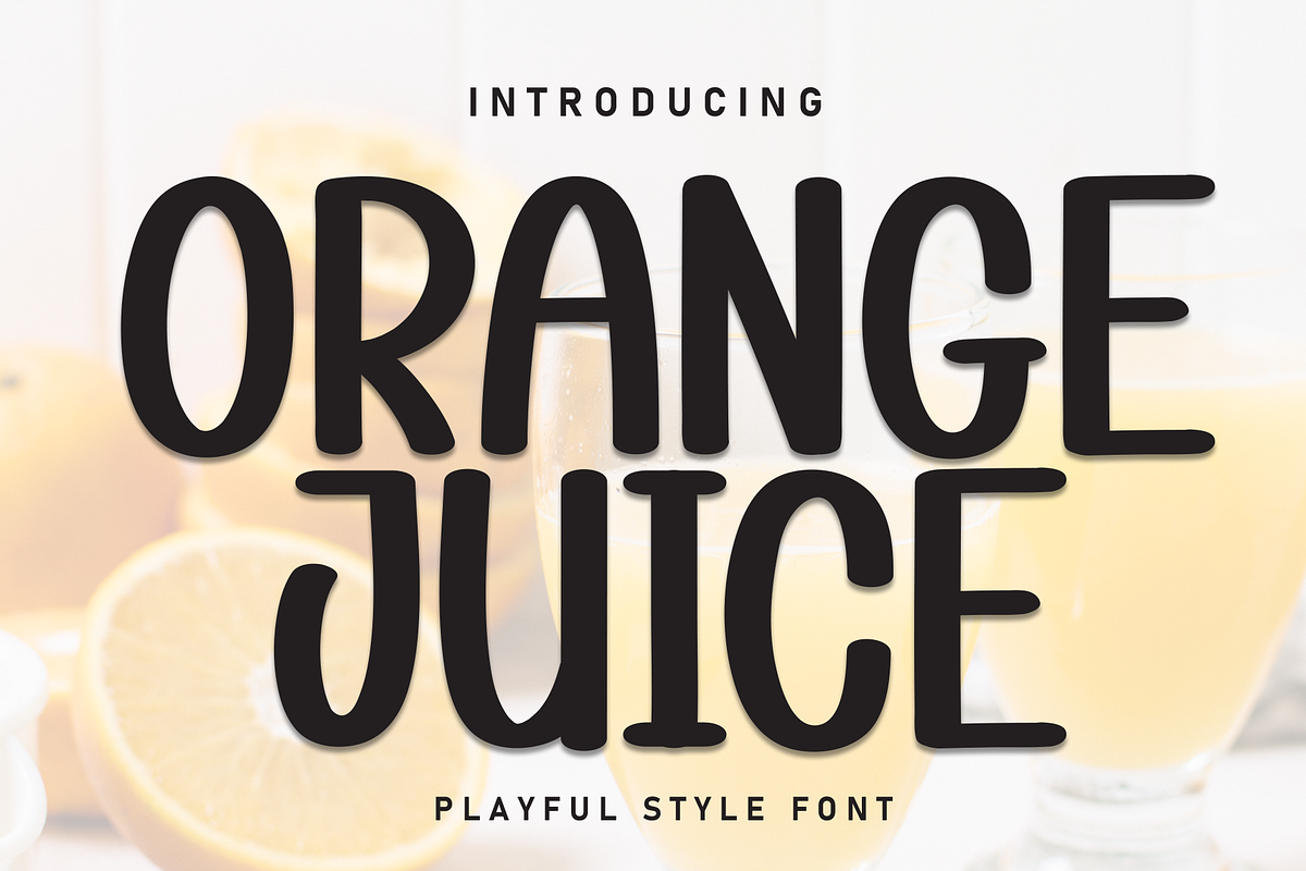 Orange Juice | Script Font, a Script Font by Scratchones (Photo 1 of 8)