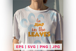 Go Jump In The Leaves Fall Sticker