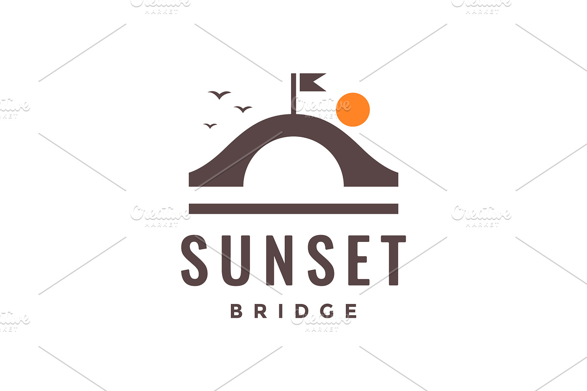 arch bridge classic village  logo, a Branding & Logo Template by devastd