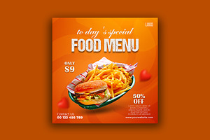 Food Social Media Post Template