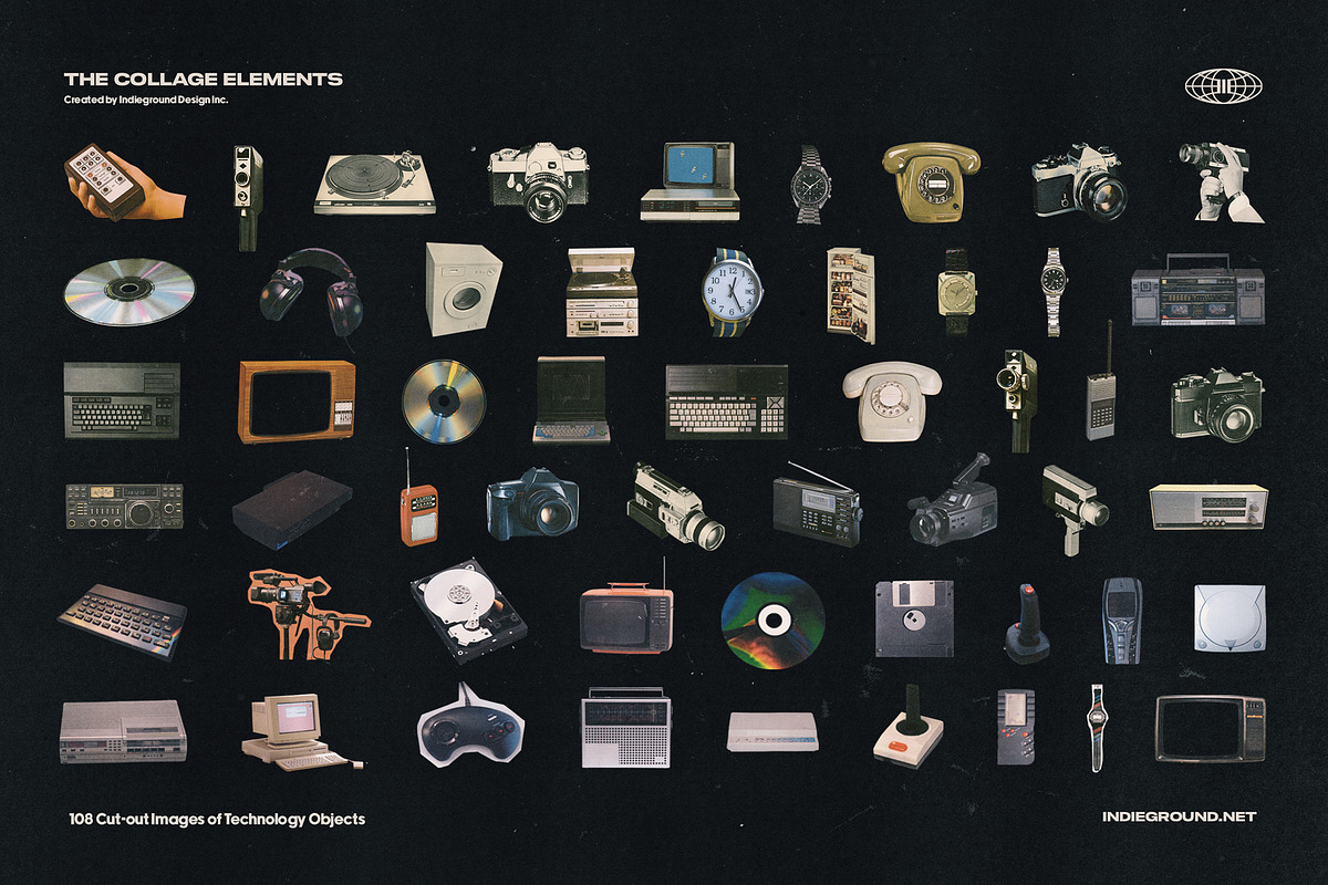 1500+ Collage Elements Creator Kit, an Object Graphic by Indieground Design Inc. (Photo 23 of 28)