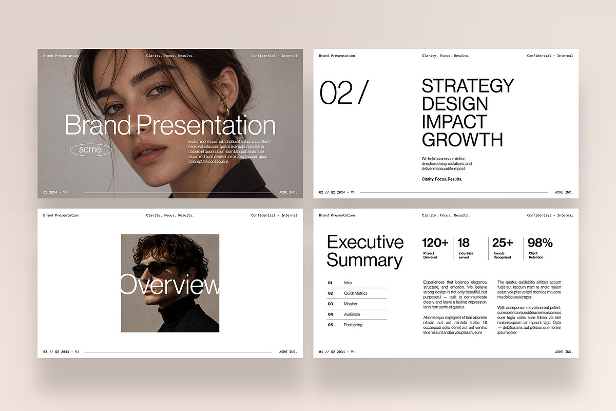Minimalist Presentation Template, a Presentation Template by BrandPacks (Photo 2 of 7)