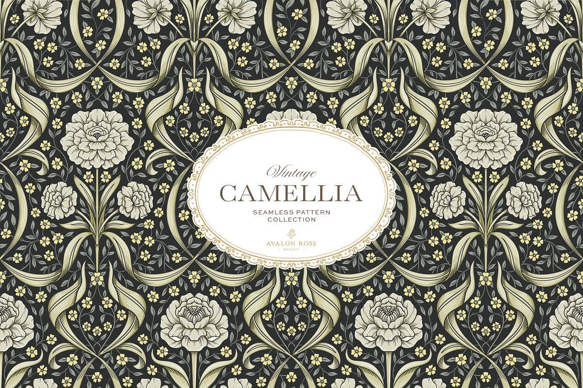 Arts & Crafts Floral Patterns Black, a Pattern Graphic by Eclectic Anthology (Photo 1 of 10)