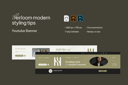 Modern Styling Tips - YouTube Banner