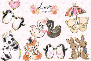 Valentine's Clip Art,animals Love