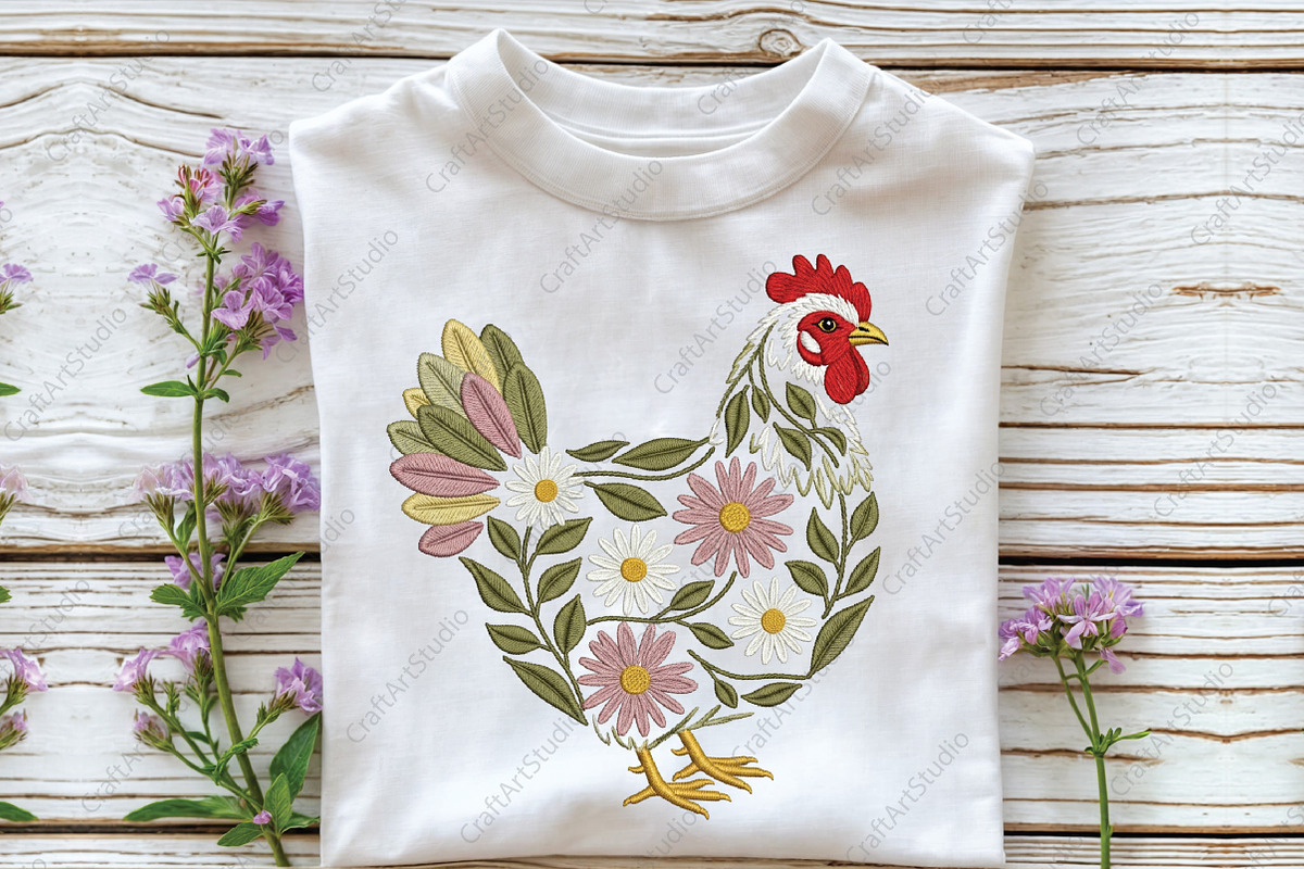 Yarn Easter Floral Chicken PNG, an Illustration by CraftArtStudio (Photo 3 of 4)