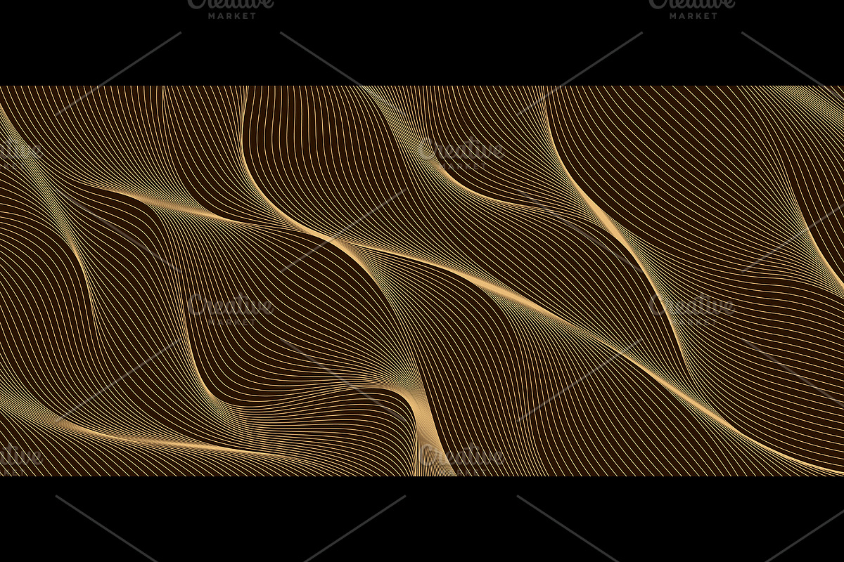 Swoosh golden stripe waves, a Decorative Illustration by Vector Tradition (Photo 1 of 3)