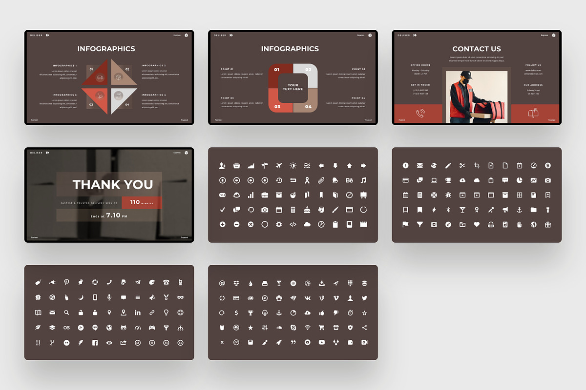 Delivery Service Google Slides, a Presentation Template by BeadyLab (Photo 6 of 6)