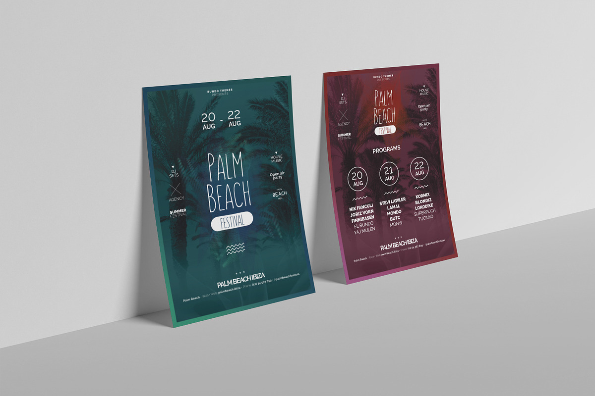 Palm Beach Festival Flyer, a Flyer Template by Bundo Themes (Photo 7 of 7)