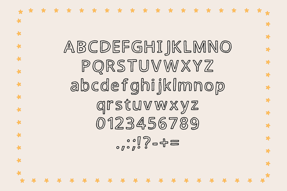 Slow Morning Outline Handdrawn Font, a Handwritten Font by Ashiya Pixel (Photo 11 of 15)