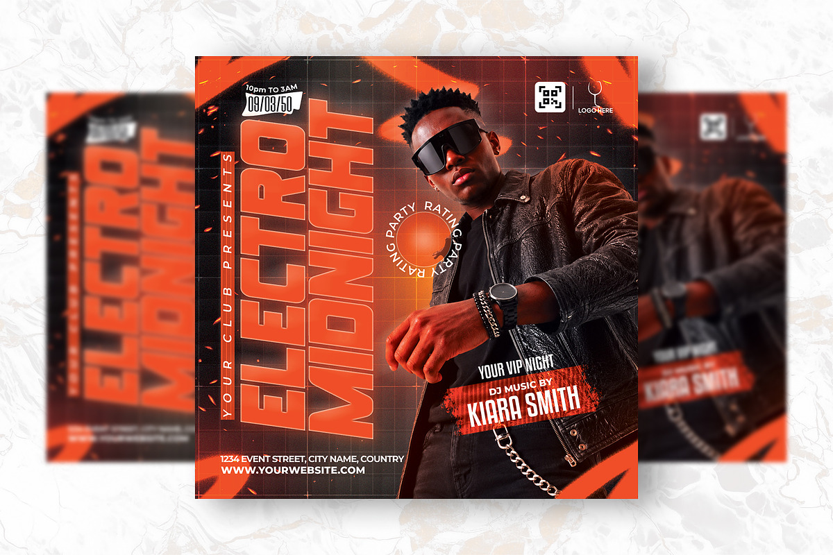 Night Party PSD Flyer Design, a Flyer Template by Shajib Shikder (Photo 2 of 2)