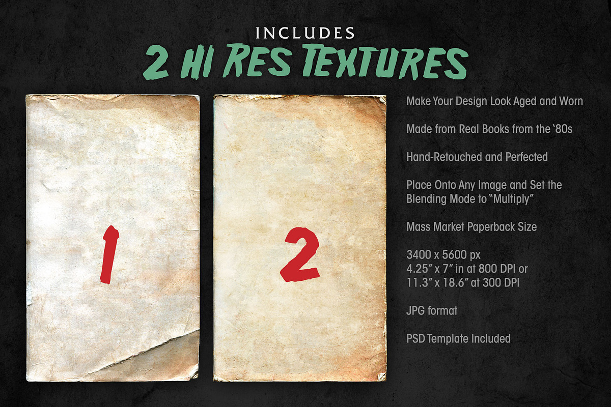 Worn Paperback Book Textures Part 2, a Texture Graphic by Jeff Finley (Photo 2 of 5)