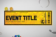 Golden Style Event Ticket, a Card Template by Tzochko (Thumbnail 5 of 5)