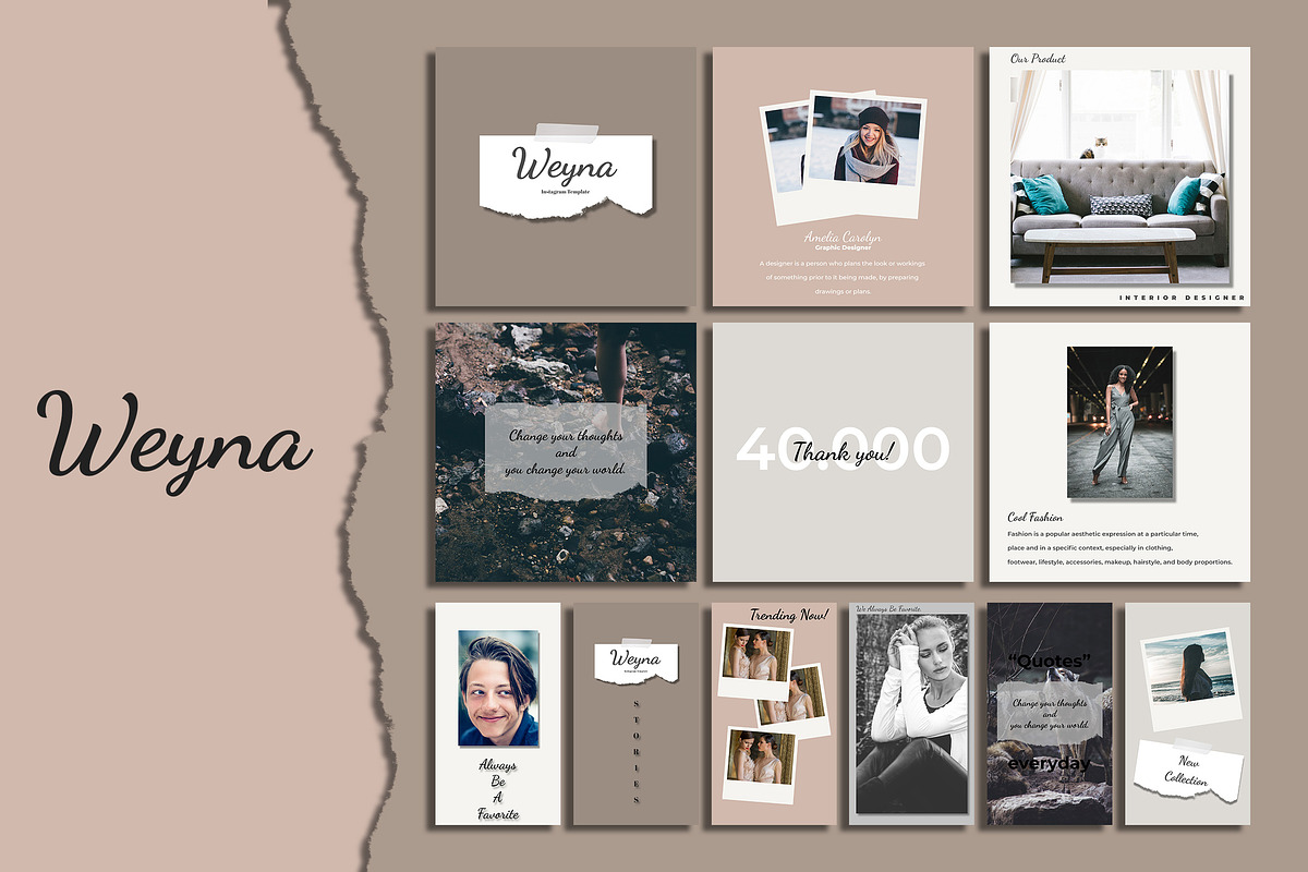 WEYNA - Instagram Template, a Social Media Template by Analogous (Photo 1 of 6)