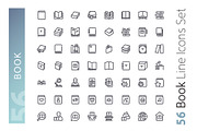 Book Line Icons Set, an Outline Icon by Voysla's Shop (Thumbnail 3 of 4)