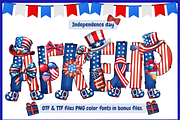 Independence Day-PNG fonts, a Symbol Font by It me digital art (Thumbnail 1 of 6)